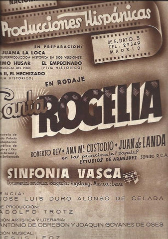 LAMINA 31413: Publicidad del rodaje de Santa Rogelia