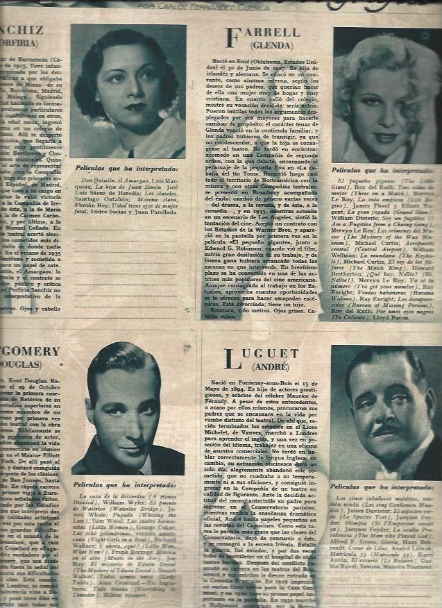 LAMINA 31399: Porfiria Sanchiz, Glenda Farrell, Douglas Montgomery y Andre Luguet