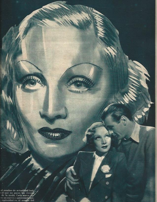 LAMINA 31378: Marlene Dietrich, dibujo