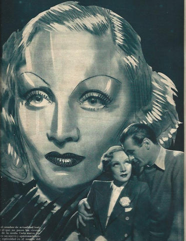 LAMINA 31378: Marlene Dietrich, dibujo