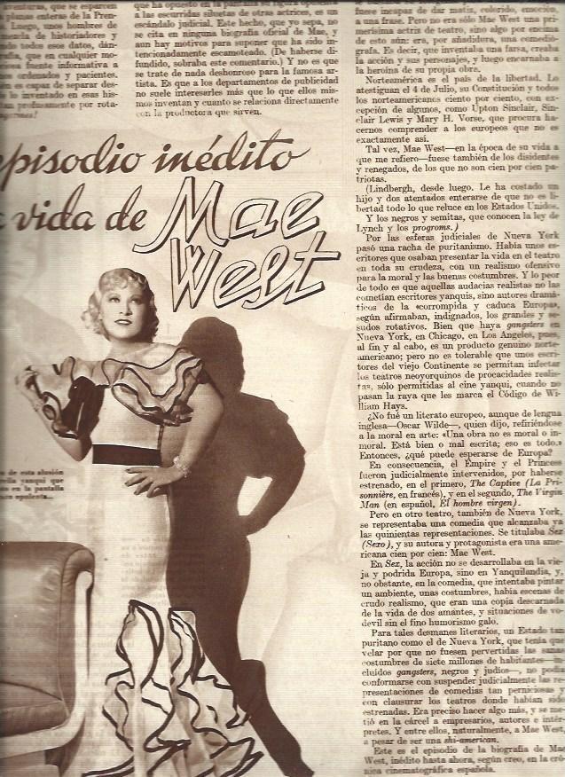 LAMINA 31246: Vida de Mae West