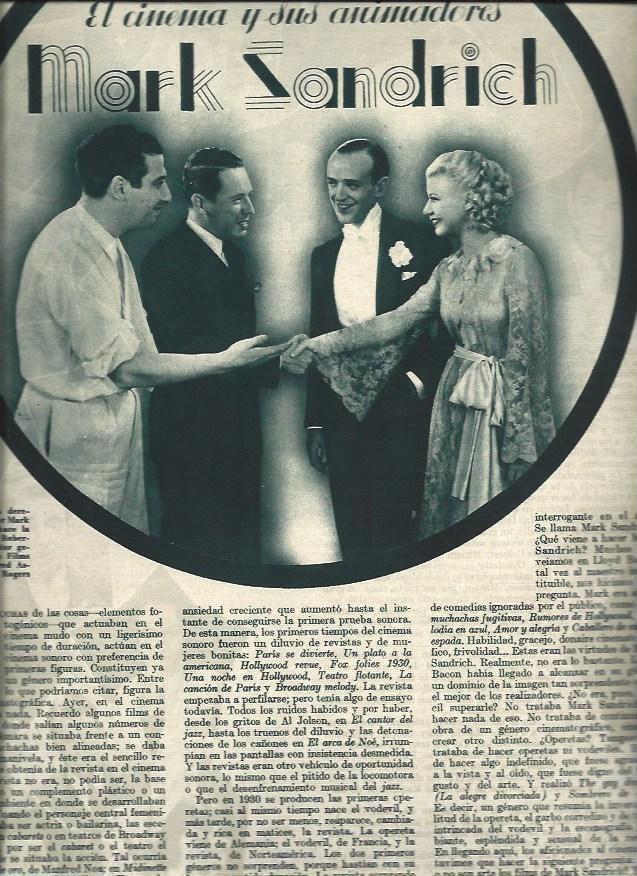 LAMINA 31248: Max Sandrich con Roberto Trillo, Fred Astaire y Ginger Rogers