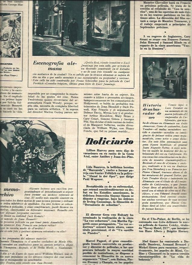 LAMINA 31220: Noticiario del numero 86 de la revista Cinegramas