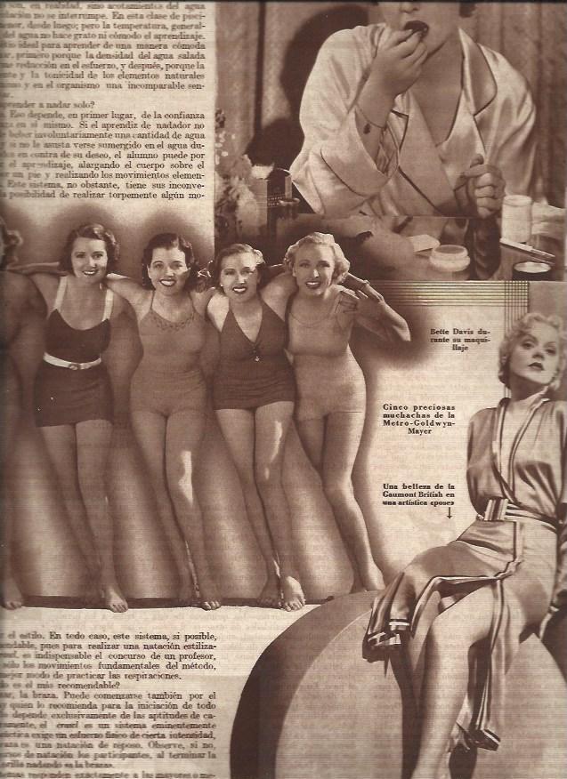 LAMINA 31300: Bette Davis y chicas de la Metro Goldwing Mayer