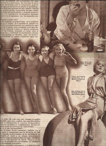 LAMINA 31300: Bette Davis y chicas de la Metro Goldwing Mayer