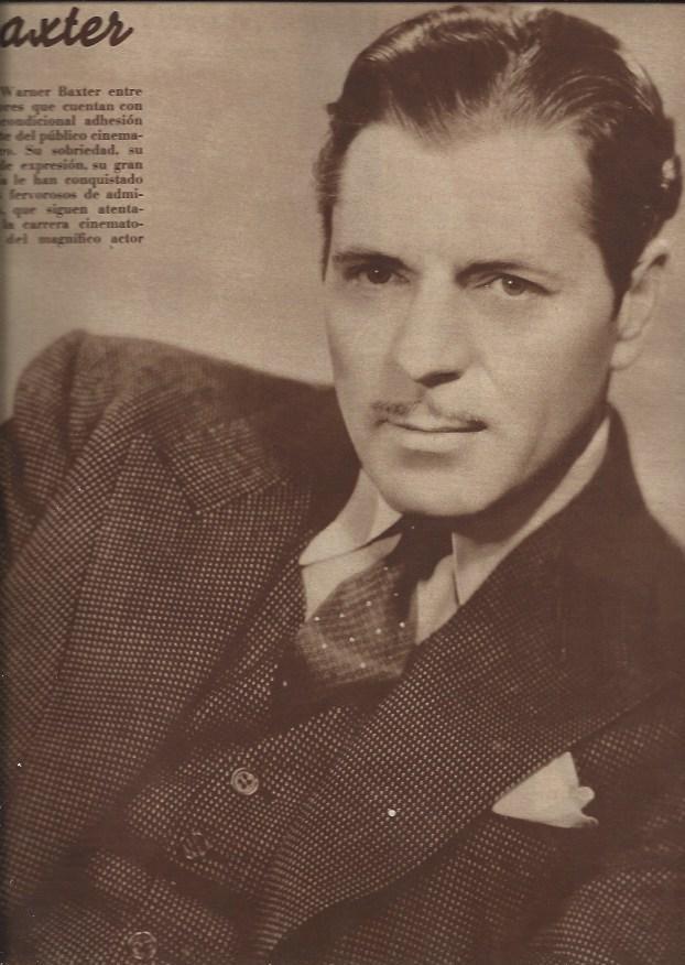 LAMINA 31290: Warner Baxter en foto de estudio