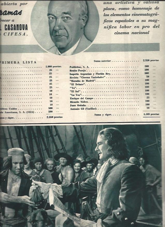 LAMINA 31307: Lista de suscripcion y escena de El Capitan Blood