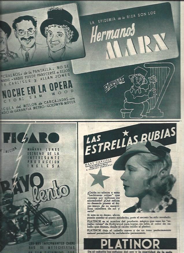 LAMINA 31311: Cartelera del Capitol con Una noche en la opera