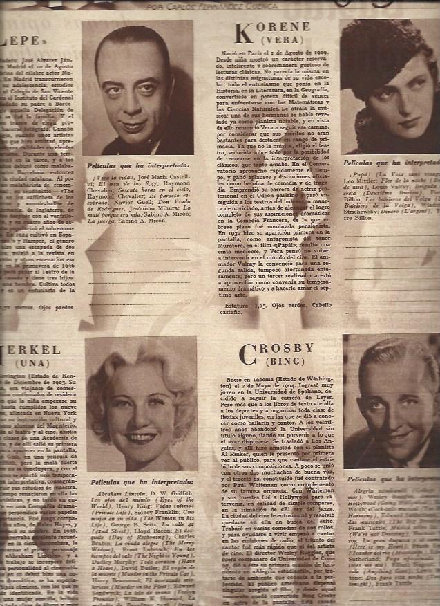 LAMINA 31312: Lepe, Vera Korene, Una Merkel y Bing Crosby