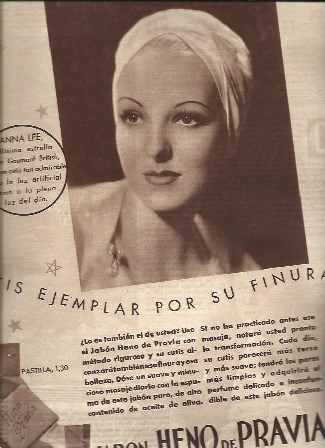 LAMINA 31303: Publicidad de Heno de Pravia con Anna Lee