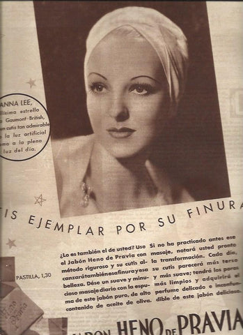 LAMINA 31303: Publicidad de Heno de Pravia con Anna Lee