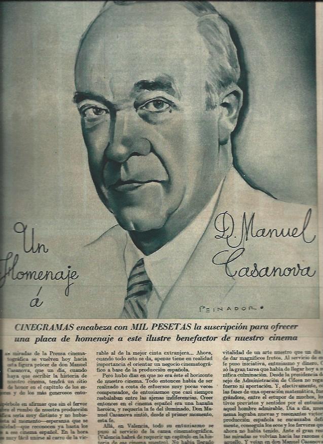LAMINA 31273: Homenaje a Manuel Casanova