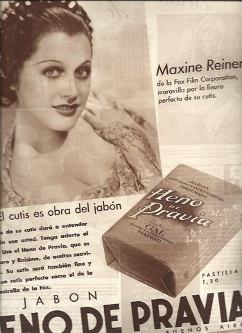 LAMINA 31285: Maxine Reiner en publicidad de Heno de Pravia
