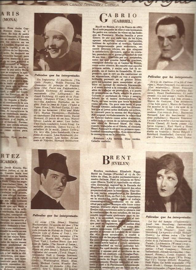LAMINA 31286: Mona Maris, Gabriel Cabrio, Ricardo Cortez y Evelyn Brent