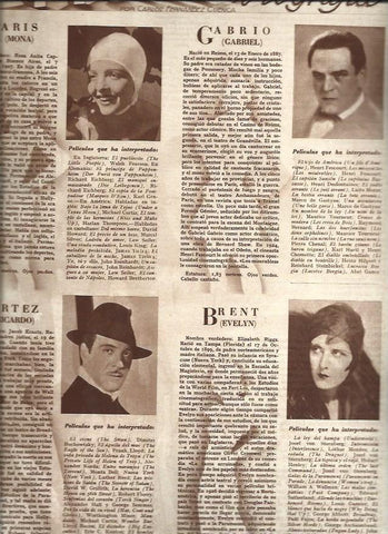 LAMINA 31286: Mona Maris, Gabriel Cabrio, Ricardo Cortez y Evelyn Brent
