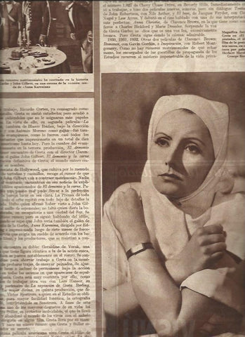 LAMINA 30687: Greta Garbo en Anna Karenina y en El velo pintado