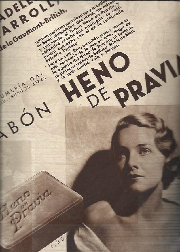 LAMINA 30682: Publicidad de Heno de Pravia con Madeleine Carroll