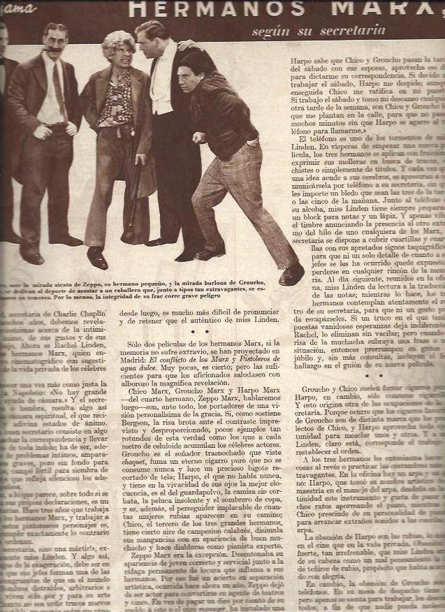 LAMINA 30657: La vida intima de los Hermanos Marx
