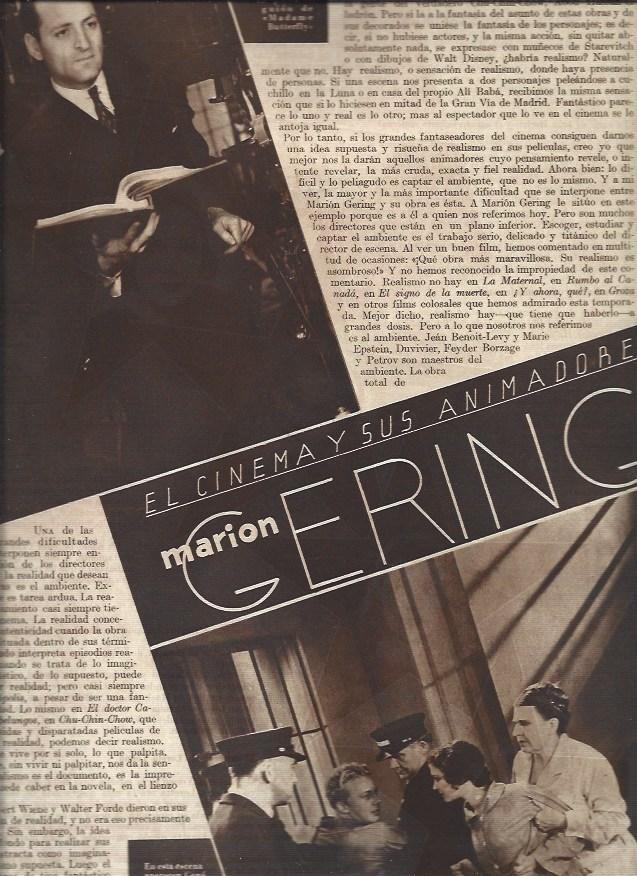 LAMINA 30669: Marion Gering, realizador de cine