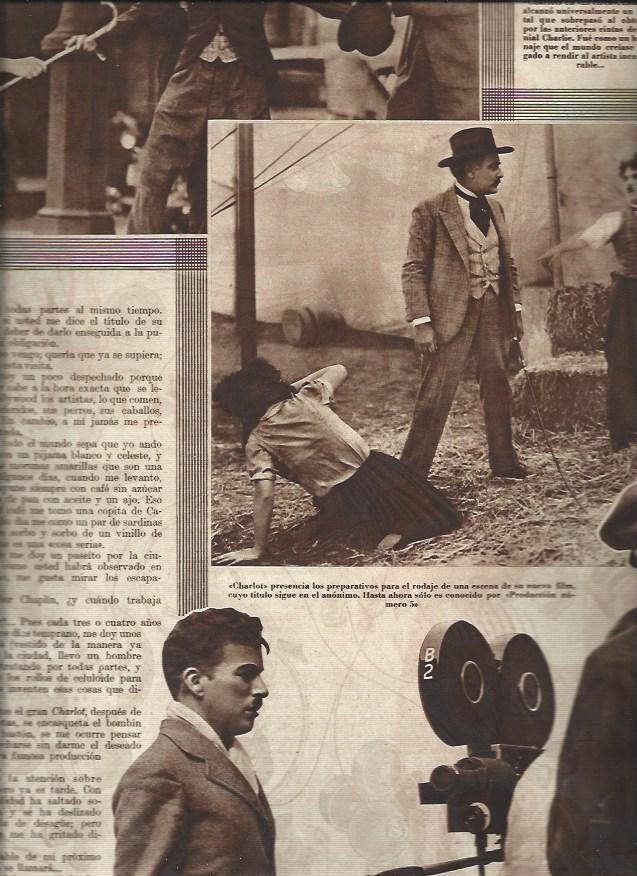 LAMINA 30674: Charles Chaplin en rodajes