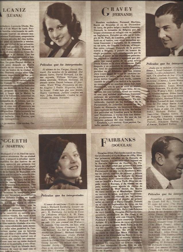 LAMINA 30668: Luana Alcaniz, Fernand Gravey, Martha Eggerth y Douglas Fairbanks