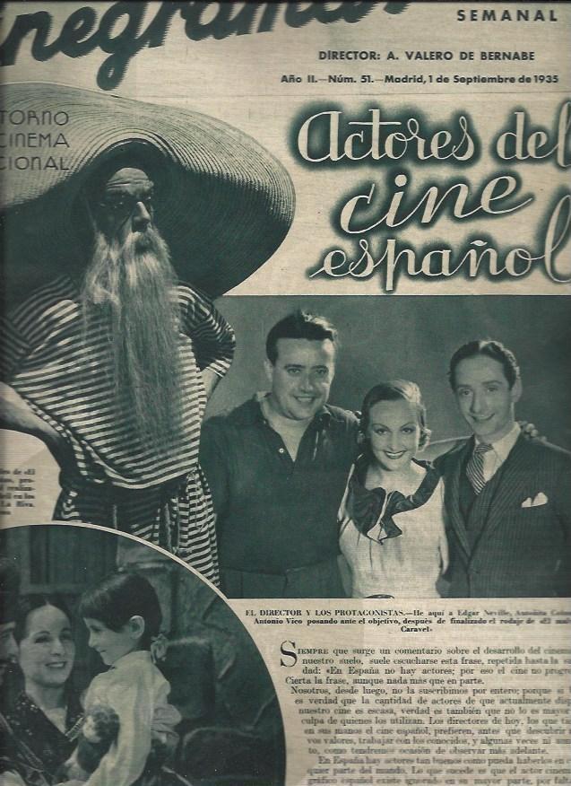LAMINA 30710: Director y porotagonistas de El malvado Caravel