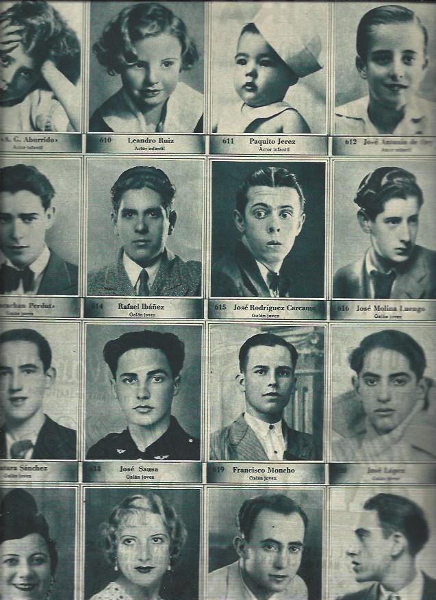LAMINA 30749: Concurso de Fotogenia, nuemros 609 al 624
