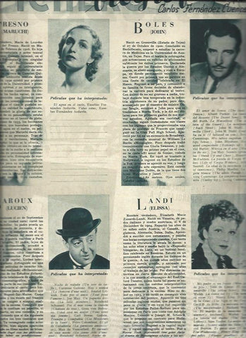 LAMINA 30759: Maruchi Fresno, John Boles, Lucien Baroux y Elissa Landi