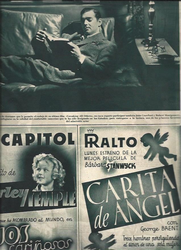 LAMINA 30578: Clark Gable en el rodaje de Forsaking all Others