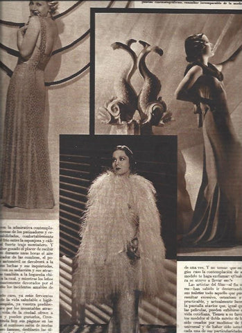 LAMINA 30547: Moda cinematográfica de mayo de 1935