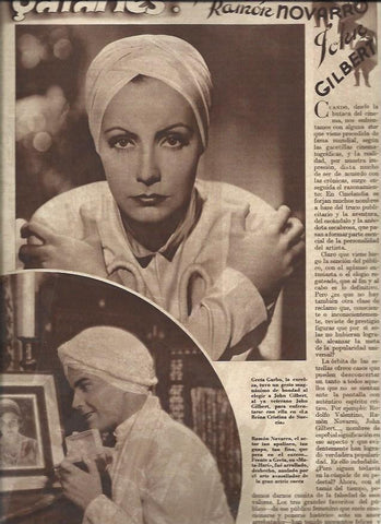 LAMINA 30559: Greta Garbo y Ramon Navarro