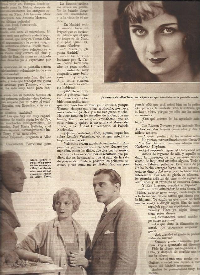 LAMINA 30566: Alice Terry y Paul Wagener