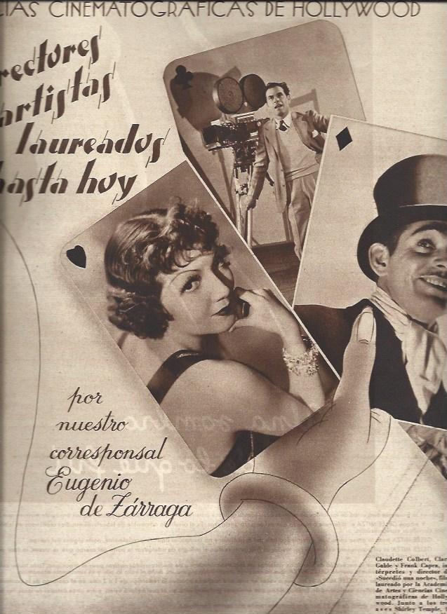 LAMINA 30597: Claudette Colbert y Clark Gable