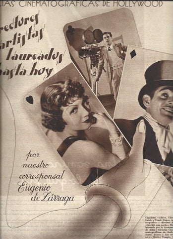 LAMINA 30597: Claudette Colbert y Clark Gable