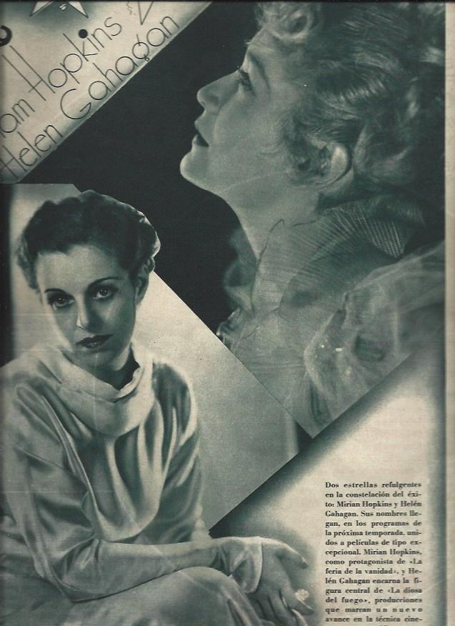 LAMINA 30647: Miriam Hopkins y Helen Gahagan