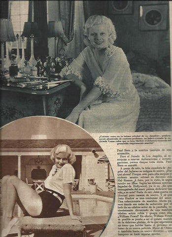 LAMINA 30600: Jean Harlow en su casa