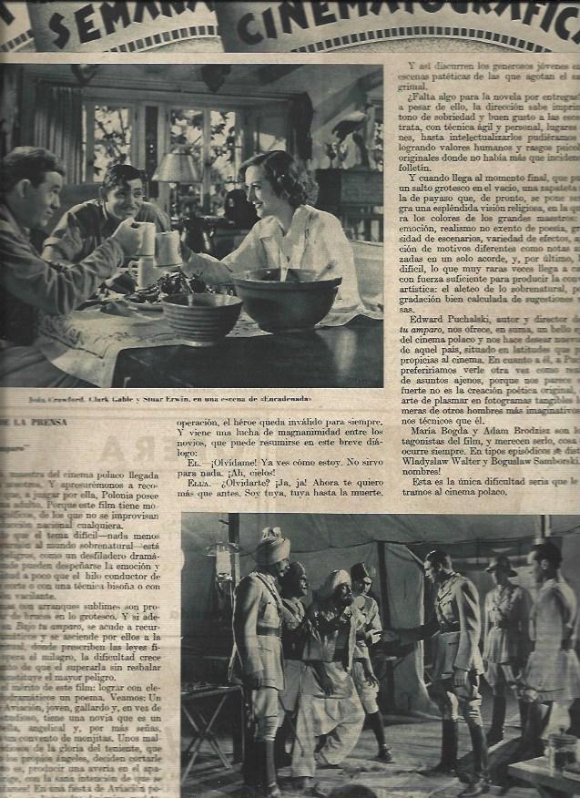 LAMINA 30601: Escenas de Encadenada y Tres lanceros bengalies, por Clark Gable