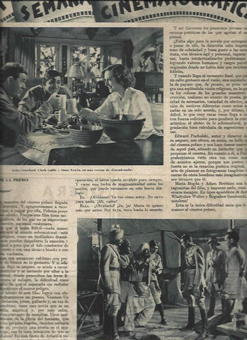 LAMINA 30601: Escenas de Encadenada y Tres lanceros bengalies, por Clark Gable