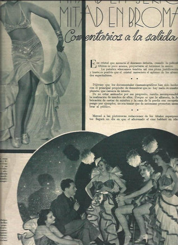 LAMINA 30612: Carl Randall con sus bailarinas y Frances Drake