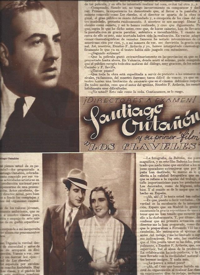LAMINA 30763: Santiago Ontañon, director de Los claveles