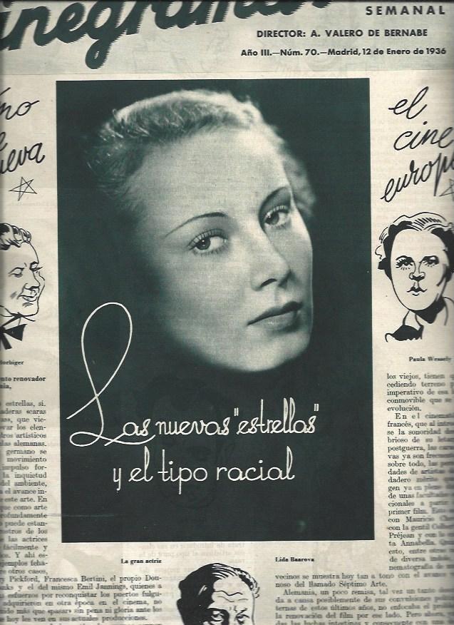 LAMINA 30913: Lida Baarova