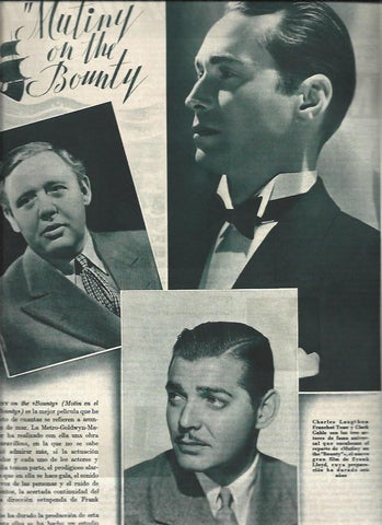 LAMINA 30917: Charles Laughton, Clark Gable y Franchot Tone