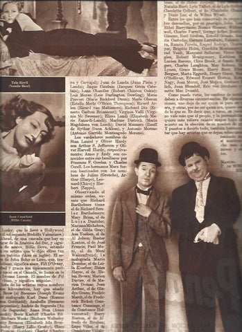 LAMINA 30921: Tala Birell, Joan Crawford, Stan Laurel y Oliver Hardy