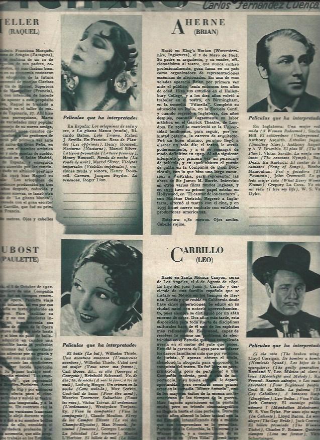 LAMINA 30902: Raquel Meller, Brian Aherne, Paulette Dubost y Leo Carrillo