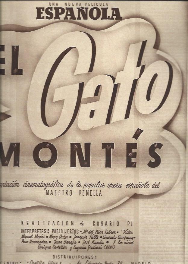 LAMINA 30886: Publicidad de El gato montes