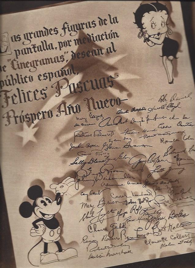 LAMINA 30891: Felicitacion de Navidad de la revista Cinegramas