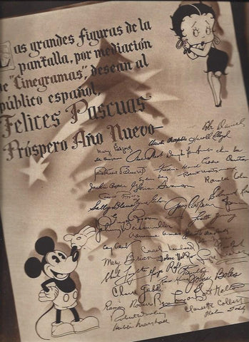 LAMINA 30891: Felicitacion de Navidad de la revista Cinegramas