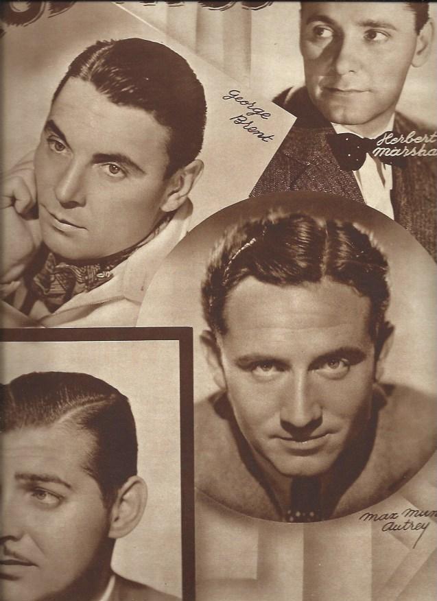 LAMINA 30966: George Brent, Herbert Marshall, Clark Gable y Max Munn Autrey