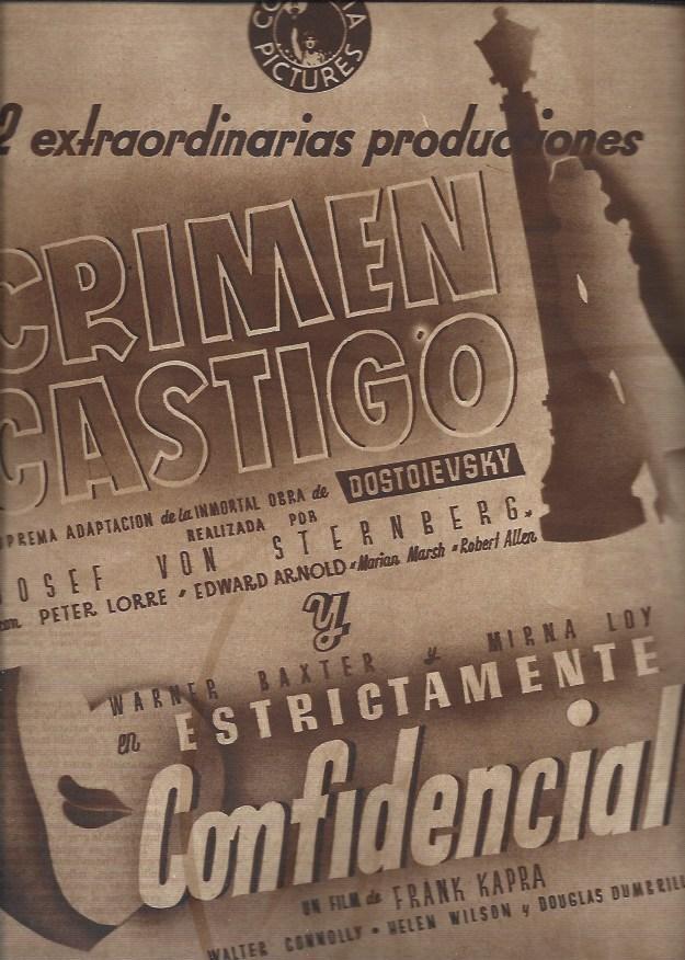 LAMINA 30936: Publicidad de Crimen y castigo