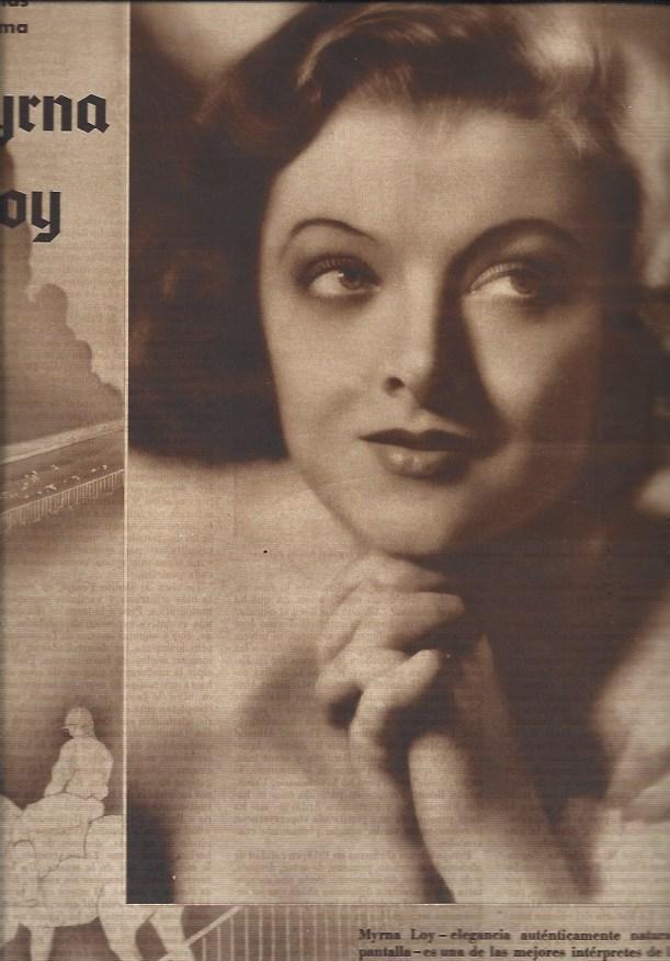 LAMINA 30942: Myrna Loy en foto de estudio